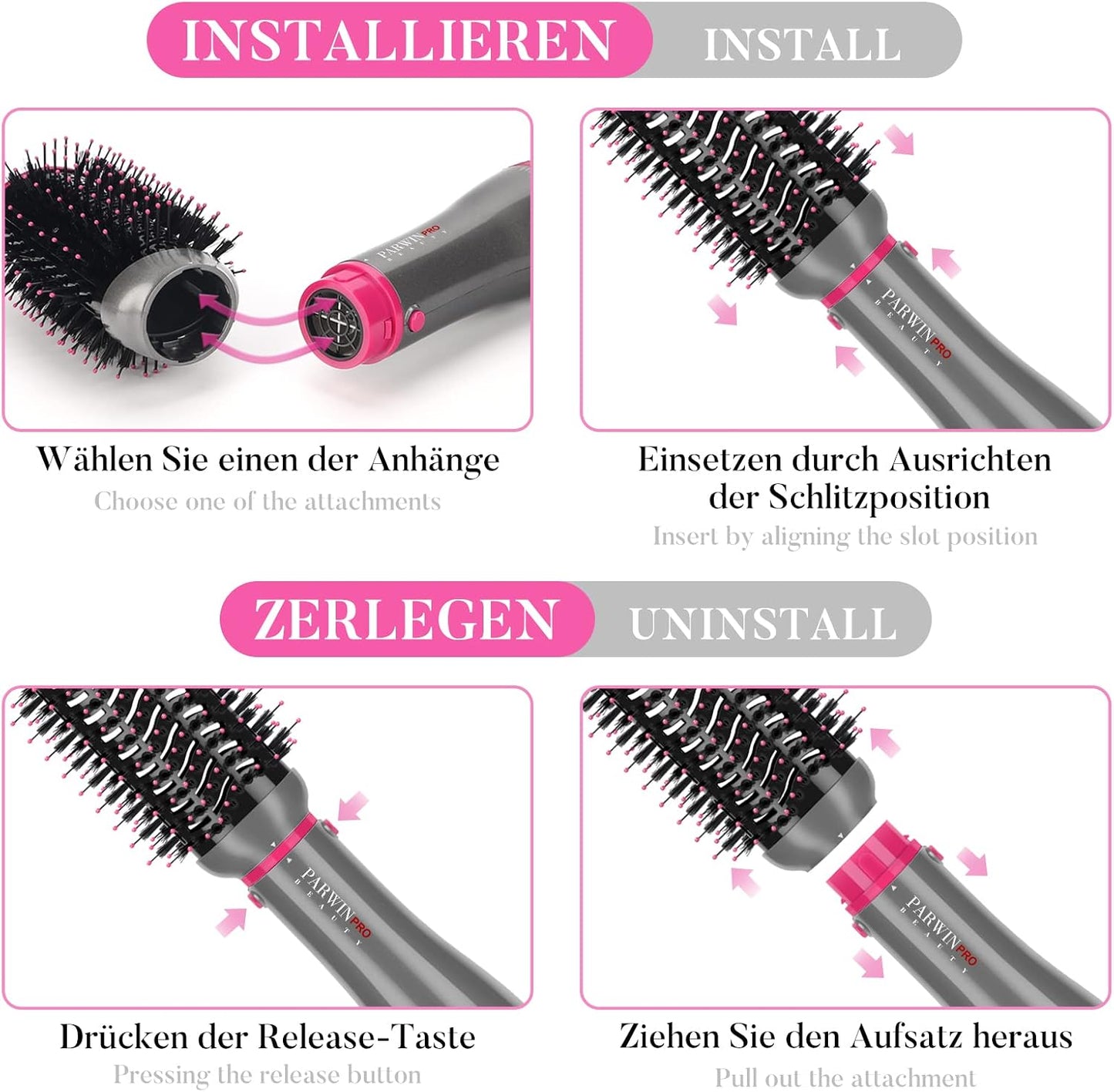 SPAZOLLA ACIUGACAPELLI 4 IN 1 / Styling professionale in pochi minuti