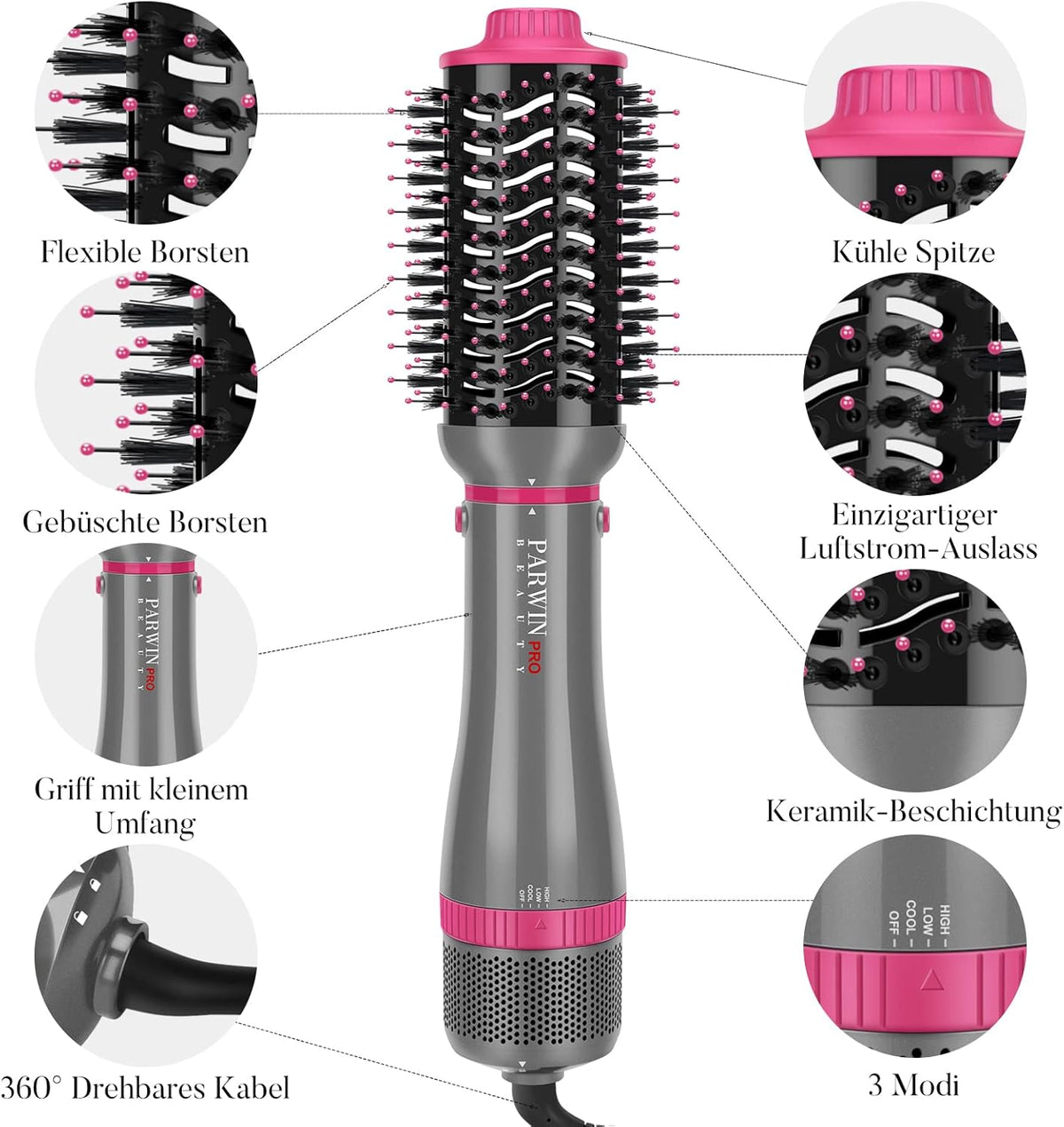 SPAZOLLA ACIUGACAPELLI 4 IN 1 / Styling professionale in pochi minuti